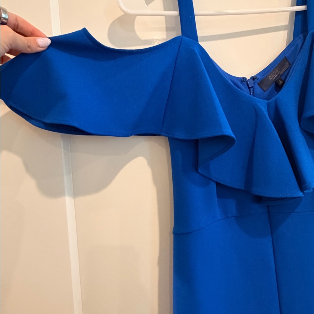 RACHEL Rachel Roy Cobalt Ruffle Midi Dress - Picture 2 of 3
